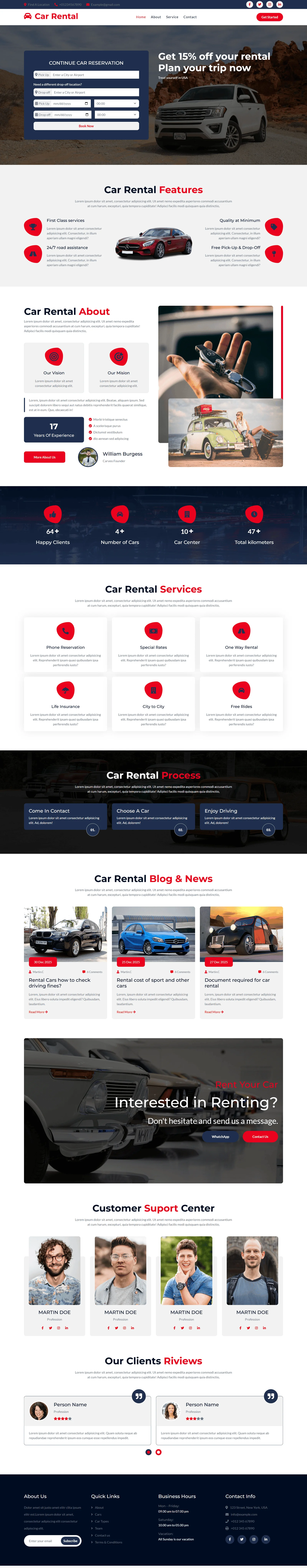 Car Rental Website by WebPino