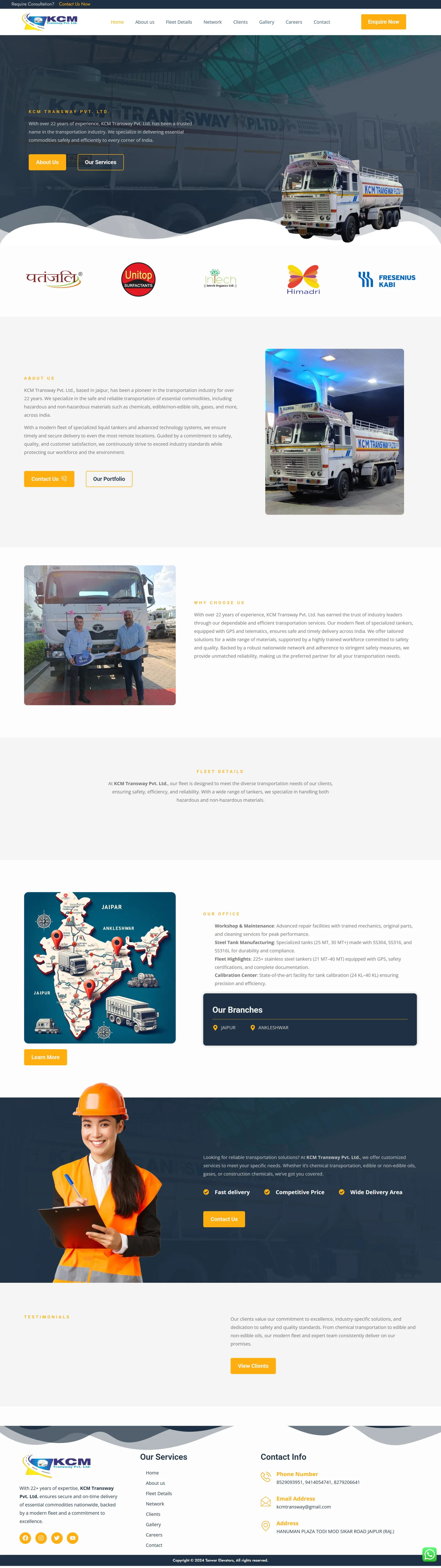 KCM Transway Website by WebPino